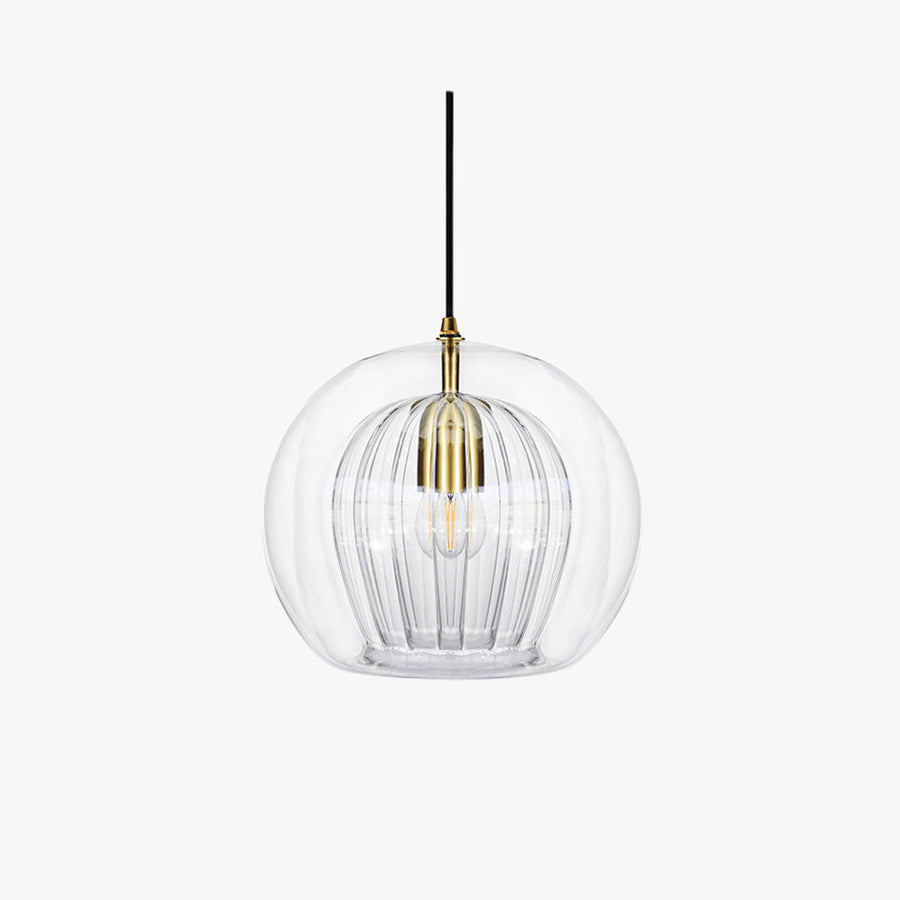 Glass Globe Pendant Light Clear & Amber by Tallis Home