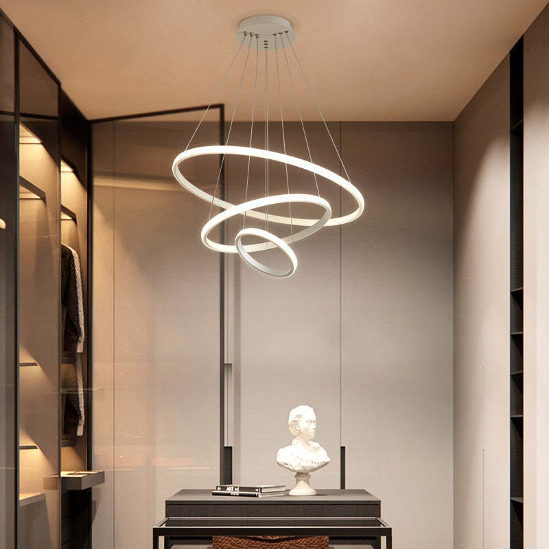 Modern Ring Pendant Light, 2 / 3 / 4 Rings — view 2