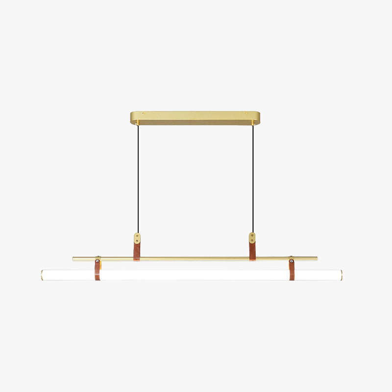 Modern Linear Metal Pendant Light, Black / Gold by Tallis Home