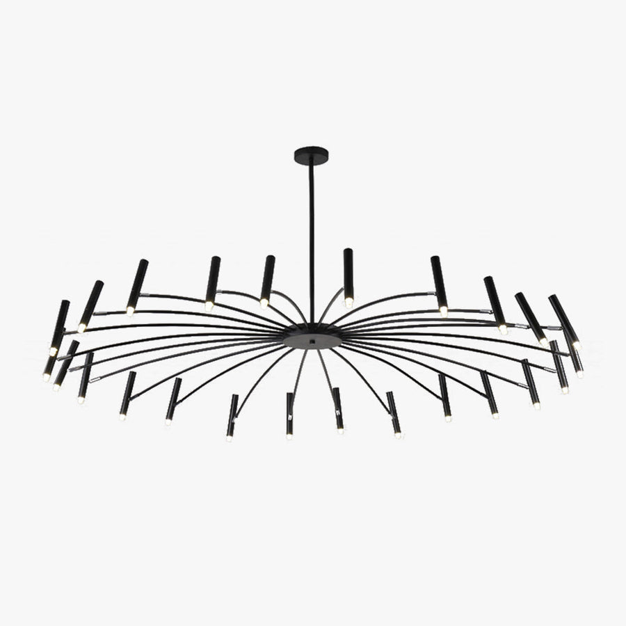 Modern Blown Linear Metal Multi-Light Chandelier by Tallis Home