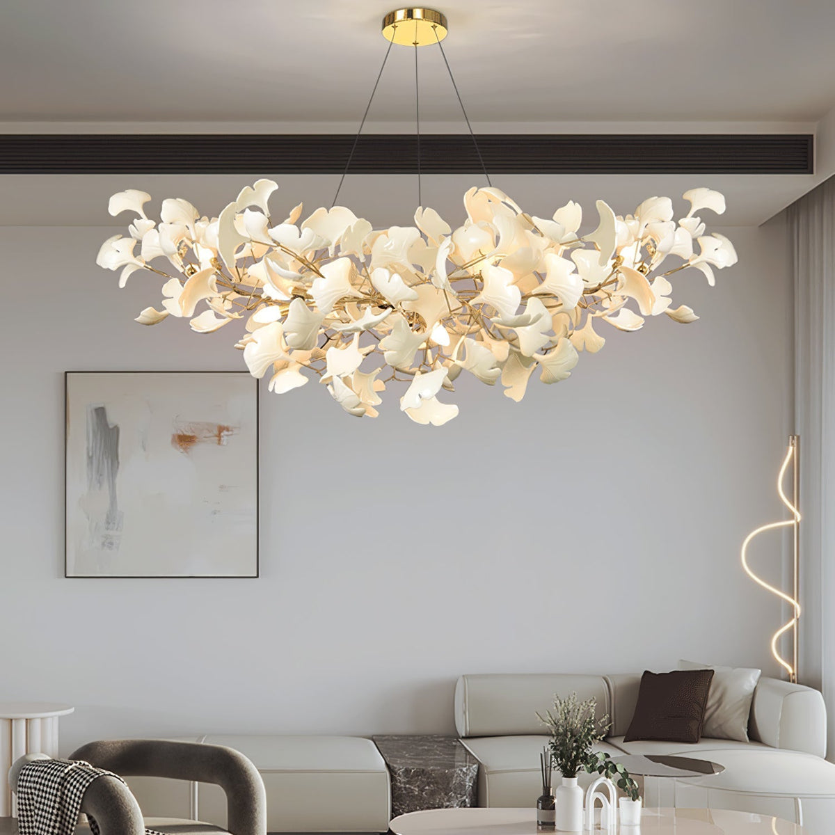 Luxury Chandelier Ceramics Living Room U arc shape — view 2