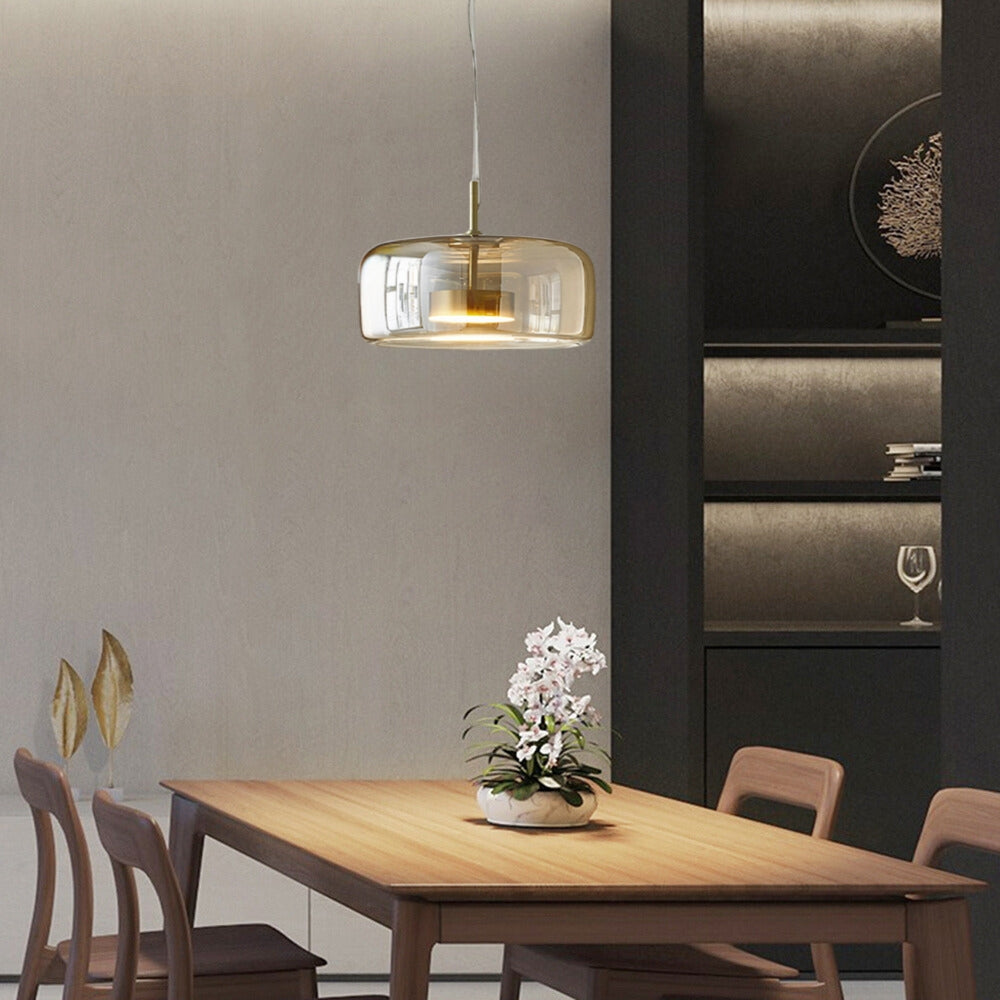 Modern Glass Pendant Light Clear / Smoky / Amber — view 2