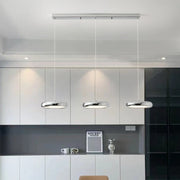 Modern Minimalist Pendant Light Red Black Silver Metal Bedroom — view 3