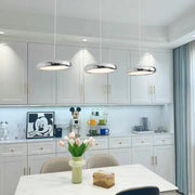 Modern Minimalist Pendant Light Red Black Silver Metal Bedroom — view 7