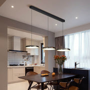 Modern Minimalist Pendant Light Red Black Silver Metal Bedroom — view 5