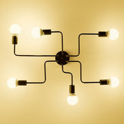 Vintage Modern Minimalist Industrial Metal Black Ceiling Lamp — view 7