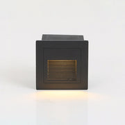Modern Metal Square Outdoor Deck / Step Light, Black — view 20