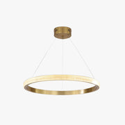 Modern Ring Metal / Acrylic LED Pendant Light, Black / Gold — view 9