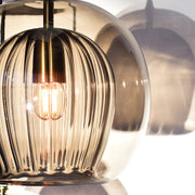 Glass Globe Pendant Light Clear & Amber — view 8