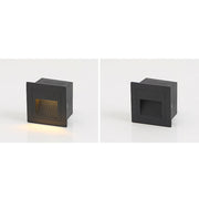 Modern Metal Square Outdoor Deck / Step Light, Black — view 19