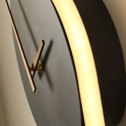 Nordic Clock Wall Lamp, Gold & Black — view 8