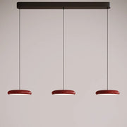 Modern Minimalist Pendant Light Red Black Silver Metal Bedroom — view 9