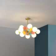 Multicolored Flower Branch Chandelier Living Room — view 9