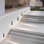 Modern Metal Square Outdoor Deck / Step Light, Black — view 11