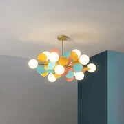 Multicolored Flower Branch Chandelier Living Room — view 44