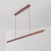 Modern Linear Metal LED Pendant Light Black / Brown — view 14