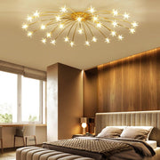 Art Deco Starry Flush Mount Ceiling Light — view 8