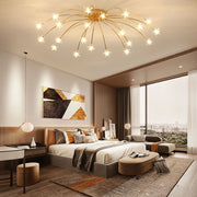 Art Deco Starry Flush Mount Ceiling Light — view 10