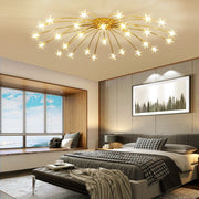 Art Deco Starry Flush Mount Ceiling Light — view 3