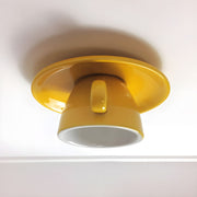 Modern Coffee Cups Ceramic Flush Ceiling Lighting — view 4