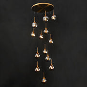 Modern Spiral Ball Glass Staircase Chandelier — view 13