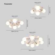 Multicolored Flower Branch Chandelier Living Room — view 4