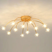 Art Deco Starry Flush Mount Ceiling Light — view 12