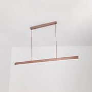 Modern Linear Metal LED Pendant Light Black / Brown — view 16