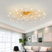 Art Deco Starry Flush Mount Ceiling Light — view 35