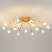 Art Deco Starry Flush Mount Ceiling Light — view 17