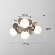 Multicolored Flower Branch Chandelier Living Room — view 31