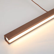 Modern Linear Metal LED Pendant Light Black / Brown — view 20