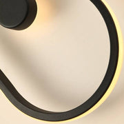 Nordic Clock Wall Lamp, Gold & Black — view 9