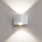 Modern Rectangular Metal Outdoor Wall Lamp, Black / White, Water-wave — view 27