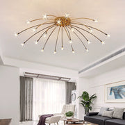 Art Deco Starry Flush Mount Ceiling Light — view 11