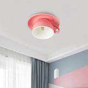 Modern Coffee Cups Ceramic Flush Ceiling Lighting — view 5