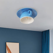 Modern Coffee Cups Ceramic Flush Ceiling Lighting — view 7