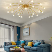 Art Deco Starry Flush Mount Ceiling Light — view 33