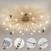 Art Deco Starry Flush Mount Ceiling Light — view 31