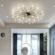 Art Deco Starry Flush Mount Ceiling Light — view 38