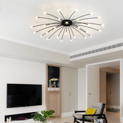 Art Deco Starry Flush Mount Ceiling Light — view 45