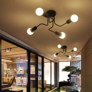 Vintage Modern Minimalist Industrial Metal Black Ceiling Lamp — view 3