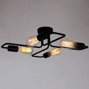 Vintage Modern Minimalist Industrial Metal Black Ceiling Lamp — view 8