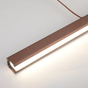 Modern Linear Metal LED Pendant Light Black / Brown — view 21