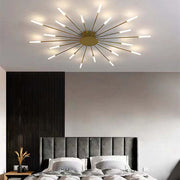 Flush-Mount Ceiling Light Fireworks, Black / Gold — view 34
