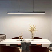 Modern Linear Metal LED Pendant Light Black / Brown — view 3