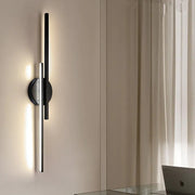 Modern Nordic Disc / Linear Metal LED Wall Lamp, Black / White — view 5