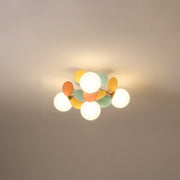 Multicolored Flower Branch Chandelier Living Room — view 12