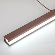 Modern Linear Metal LED Pendant Light Black / Brown — view 22