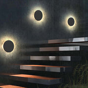 Minimalist Round / Square Outdoor Wall Lamp LED, Black / White — view 3